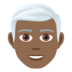 Man: Medium-dark Skin Tone, White Hair Emoji Copy Paste ― 👨🏾‍🦳 - joypixels