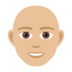 Man: Medium-light Skin Tone, Bald Emoji Copy Paste ― 👨🏼‍🦲 - joypixels