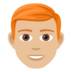 Man: Medium-light Skin Tone, Red Hair Emoji Copy Paste ― 👨🏼‍🦰 - joypixels