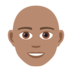 Man: Medium Skin Tone, Bald Emoji Copy Paste ― 👨🏽‍🦲 - joypixels