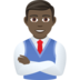 Man Office Worker: Dark Skin Tone Emoji Copy Paste ― 👨🏿‍💼 - joypixels