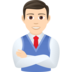 Man Office Worker: Light Skin Tone Emoji Copy Paste ― 👨🏻‍💼 - joypixels