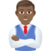 Man Office Worker: Medium-dark Skin Tone Emoji Copy Paste ― 👨🏾‍💼 - joypixels