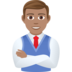 Man Office Worker: Medium Skin Tone Emoji Copy Paste ― 👨🏽‍💼 - joypixels