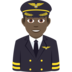 Man Pilot: Dark Skin Tone Emoji Copy Paste ― 👨🏿‍✈ - joypixels