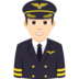 Man Pilot: Light Skin Tone Emoji Copy Paste ― 👨🏻‍✈ - joypixels