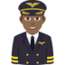 Man Pilot: Medium-dark Skin Tone Emoji Copy Paste ― 👨🏾‍✈ - joypixels