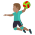 Man Playing Handball: Medium Skin Tone Emoji Copy Paste ― 🤾🏽‍♂ - joypixels