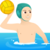 Man Playing Water Polo: Light Skin Tone Emoji Copy Paste ― 🤽🏻‍♂ - joypixels