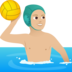 Man Playing Water Polo: Medium-light Skin Tone Emoji Copy Paste ― 🤽🏼‍♂ - joypixels