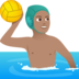 Man Playing Water Polo: Medium Skin Tone Emoji Copy Paste ― 🤽🏽‍♂ - joypixels