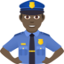 Man Police Officer: Dark Skin Tone Emoji Copy Paste ― 👮🏿‍♂ - joypixels