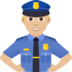Man Police Officer: Medium-light Skin Tone Emoji Copy Paste ― 👮🏼‍♂ - joypixels