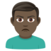 Man Pouting: Dark Skin Tone Emoji Copy Paste ― 🙎🏿‍♂ - joypixels