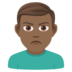 Man Pouting: Medium-dark Skin Tone Emoji Copy Paste ― 🙎🏾‍♂ - joypixels