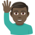 Man Raising Hand: Dark Skin Tone Emoji Copy Paste ― 🙋🏿‍♂ - joypixels