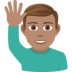 Man Raising Hand: Medium Skin Tone Emoji Copy Paste ― 🙋🏽‍♂ - joypixels