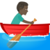 Man Rowing Boat: Dark Skin Tone Emoji Copy Paste ― 🚣🏿‍♂ - joypixels