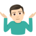 Man Shrugging: Light Skin Tone Emoji Copy Paste ― 🤷🏻‍♂ - joypixels