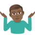 Man Shrugging: Medium-dark Skin Tone Emoji Copy Paste ― 🤷🏾‍♂ - joypixels
