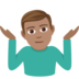 Man Shrugging: Medium Skin Tone Emoji Copy Paste ― 🤷🏽‍♂ - joypixels