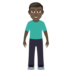 Man Standing: Dark Skin Tone Emoji Copy Paste ― 🧍🏿‍♂ - joypixels