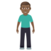 Man Standing: Medium-dark Skin Tone Emoji Copy Paste ― 🧍🏾‍♂ - joypixels