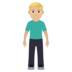 Man Standing: Medium-light Skin Tone Emoji Copy Paste ― 🧍🏼‍♂ - joypixels