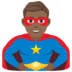 Man Superhero: Medium-dark Skin Tone Emoji Copy Paste ― 🦸🏾‍♂ - joypixels