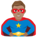 Man Superhero: Medium Skin Tone Emoji Copy Paste ― 🦸🏽‍♂ - joypixels