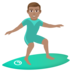 Man Surfing: Medium Skin Tone Emoji Copy Paste ― 🏄🏽‍♂ - joypixels
