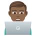 Man Technologist: Medium-dark Skin Tone Emoji Copy Paste ― 👨🏾‍💻 - joypixels