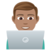 Man Technologist: Medium Skin Tone Emoji Copy Paste ― 👨🏽‍💻 - joypixels