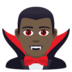 Man Vampire: Dark Skin Tone Emoji Copy Paste ― 🧛🏿‍♂ - joypixels