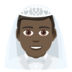 Man With Veil: Dark Skin Tone Emoji Copy Paste ― 👰🏿‍♂ - joypixels