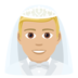 Man With Veil: Medium-light Skin Tone Emoji Copy Paste ― 👰🏼‍♂ - joypixels