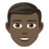 Man: Dark Skin Tone Emoji Copy Paste ― 👨🏿 - joypixels