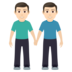 Men Holding Hands: Light Skin Tone Emoji Copy Paste ― 👬🏻 - joypixels