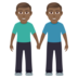 Men Holding Hands: Medium-dark Skin Tone Emoji Copy Paste ― 👬🏾 - joypixels