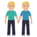 Men Holding Hands: Medium-light Skin Tone Emoji Copy Paste ― 👬🏼 - joypixels