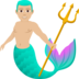 Merman: Medium-light Skin Tone Emoji Copy Paste ― 🧜🏼‍♂ - joypixels