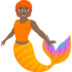 Merperson: Medium-dark Skin Tone Emoji Copy Paste ― 🧜🏾 - joypixels