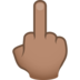 Middle Finger: Medium Skin Tone Emoji Copy Paste ― 🖕🏽 - joypixels