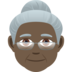 Old Woman: Dark Skin Tone Emoji Copy Paste ― 👵🏿 - joypixels