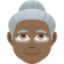 Old Woman: Medium-dark Skin Tone Emoji Copy Paste ― 👵🏾 - joypixels