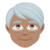 Older Person: Medium Skin Tone Emoji Copy Paste ― 🧓🏽 - joypixels