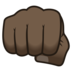 Oncoming Fist: Dark Skin Tone Emoji Copy Paste ― 👊🏿 - joypixels