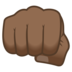 Oncoming Fist: Medium-dark Skin Tone Emoji Copy Paste ― 👊🏾 - joypixels