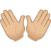 Open Hands: Medium-light Skin Tone Emoji Copy Paste ― 👐🏼 - joypixels