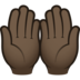 Palms Up Together: Dark Skin Tone Emoji Copy Paste ― 🤲🏿 - joypixels